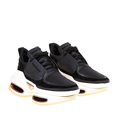 Sneakers Balmain in pelle e tessuto